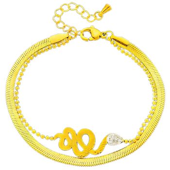 Bracelet Chaine Serpent Doré
