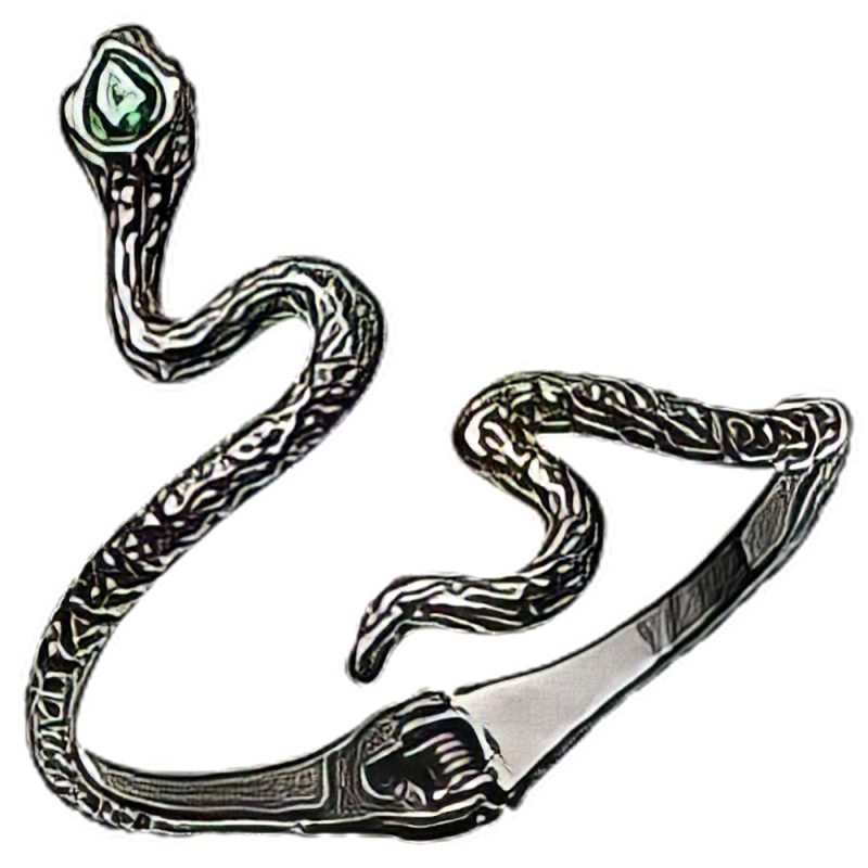 Parure Bijoux Femme Thème Serpent - 6 Pièces (collier, Bague, Boucles, Bracelet, Barrette) - Or - Cadeau